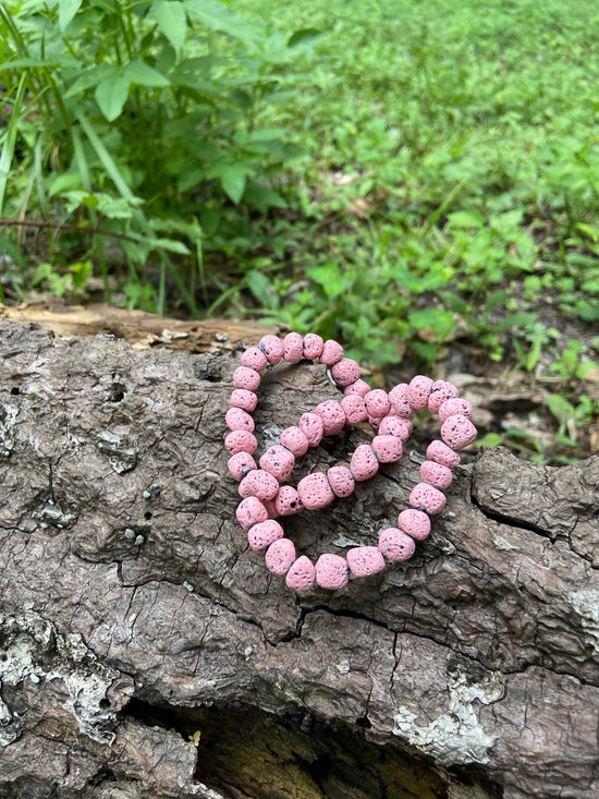 Pink Lava Stone Bracelet
