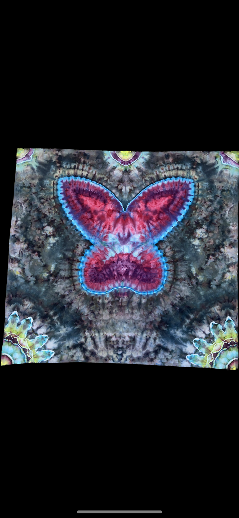 Neon Butterfly Tapestry